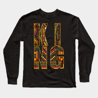 Dashiki Pattern Afrocentric King Long Sleeve T-Shirt